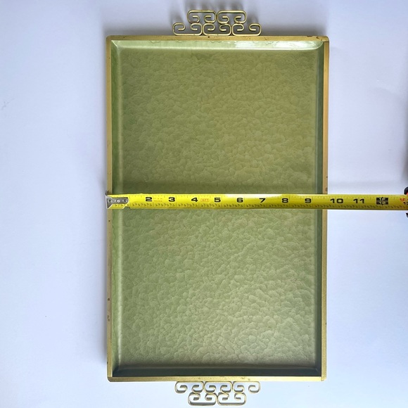 KYES Accents Vintage Mcm Midcentury Modern Moire Glaze Kyes Olive Green Serving Tray Poshmark